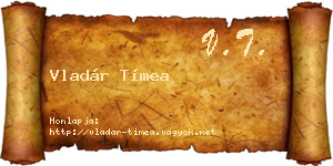 Vladár Tímea névjegykártya